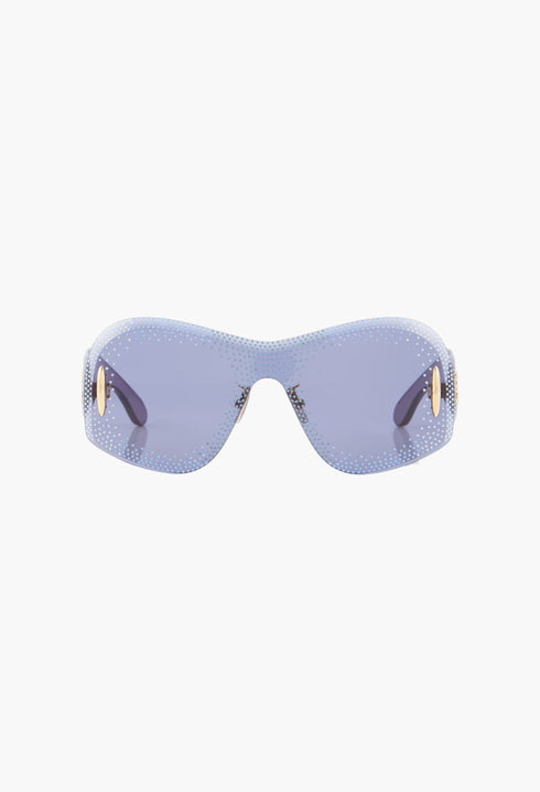Anagram Embellished Mask Sunglasses - GLAM MODA